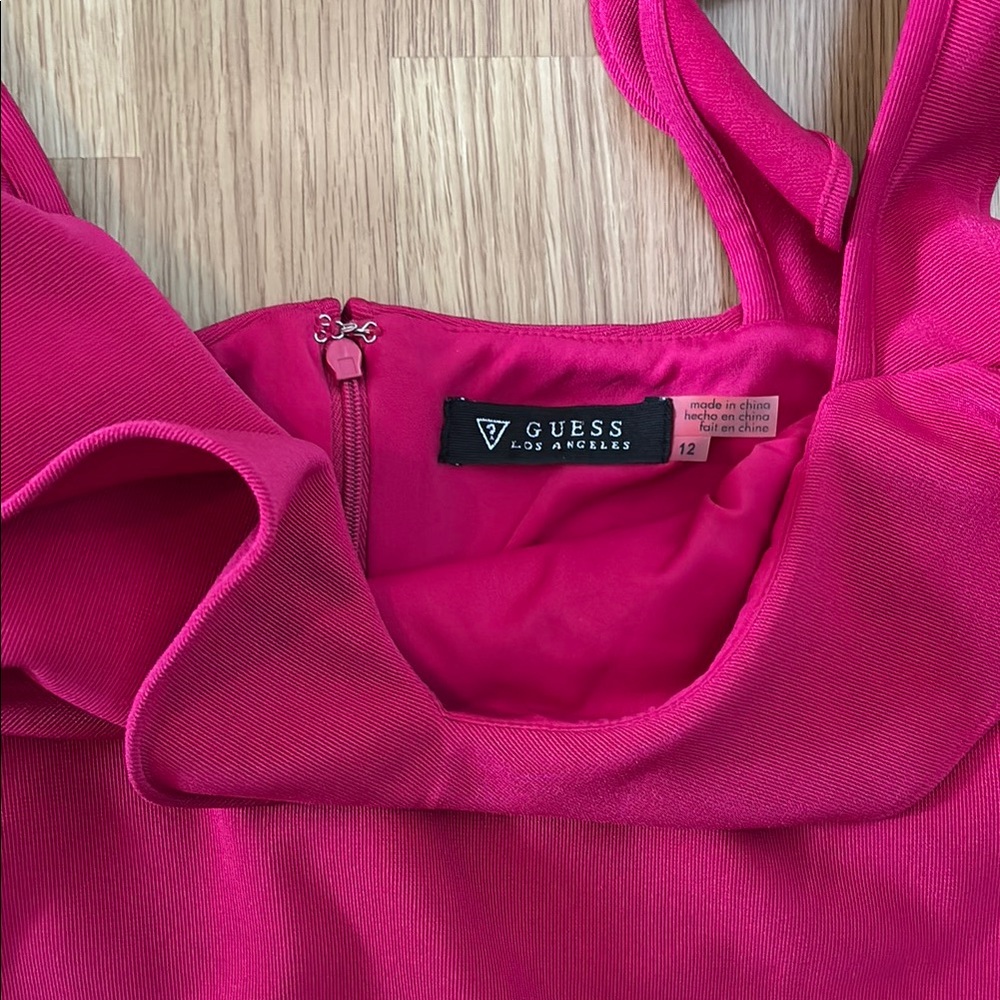 Chic Pink Ruffle Dress - Picture 2 of 4